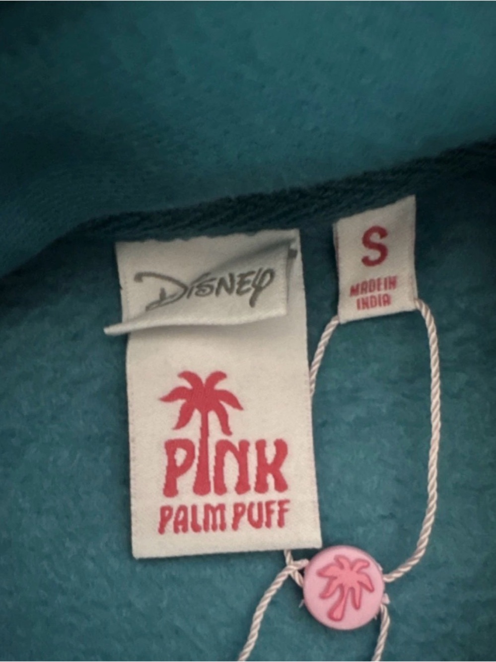RARE Pink Palm Puff "Under the Sea" Hoodie Blue Disney Mermaid Small NEW IN BOX - Picture 5 of 11